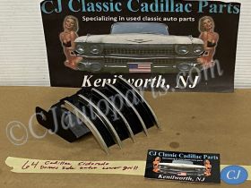 OEM 1964 Cadillac Deville Eldorado Fleetwood LEFT LOWER OUTER GRILL GRILLE & MOUNTING BRACKET #1482044